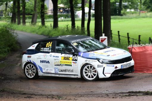 Rallye Vosges Grand-Est: Opel Corsa Rally Electric auf schwierigem Terrain