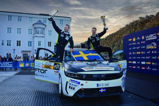 Calle Carlberg gewinnt ADAC Opel Electric Rally Cup „powered by GSe“ 2023
