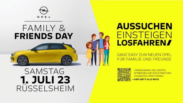 Aussuchen, einsteigen, losfahren: Beim „Opel Family & Friends Day“ am 1. Juli 2023