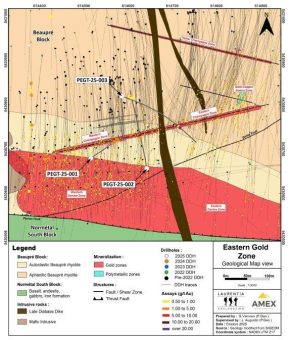 Amex bohrt 213,11 g/t Au auf 3,75 m und treibt gleichzeitig Phase-1-Machbarkeitsstudie auf Perron voran