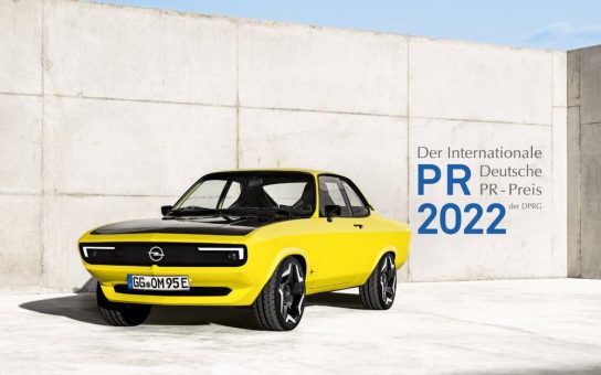 Opel Manta GSe ElektroMOD mit Internationalem Deutschen PR-Preis 2022 ausgezeichnet