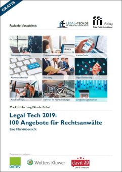 Legal Tech 2019: 100 Angebote für Rechtsanwälte