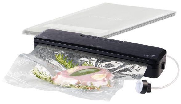 Rosenstein & Söhne 2in1-Vakuumierer für Folien bis 30 cm und Dosen, 70 kPa, 180 Watt