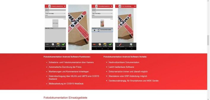 COSYS Fotodokumentation im Einzelhandel