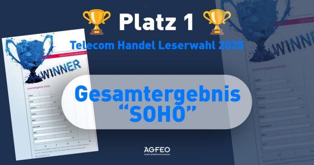 AGFEO ist zurück auf Platz 1!