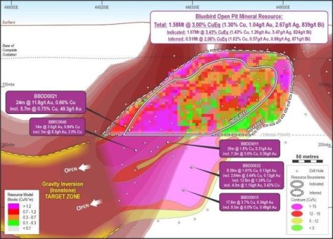 Tennant Minerals: Erste hochgradige Kupfer-Gold-Tagebau-Mineralressource und beträchtliches Untertage-Potenzial bei Bluebird identifiziert