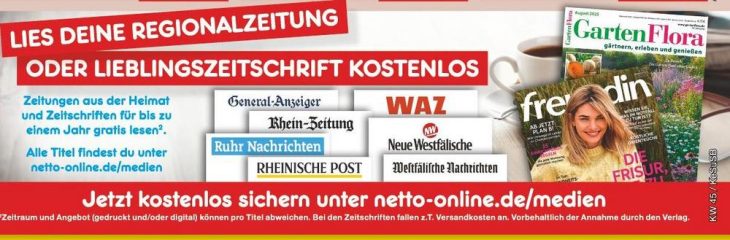 Medien-Aktion von salenti und Discounter Netto feiert 50.000 Bestellungen von Leseproben