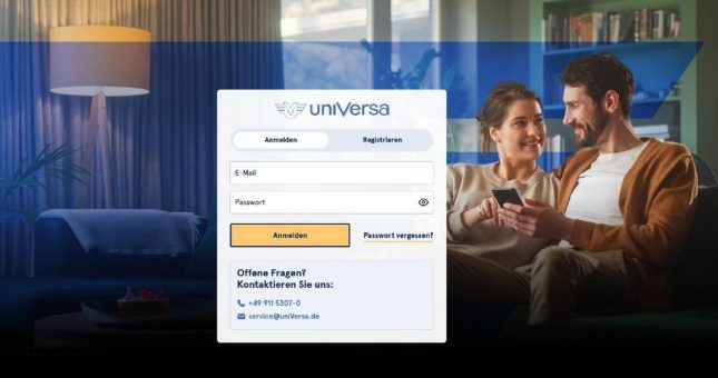 Kundenportal der uniVersa glänzt im neuen Design
