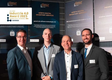 generic.de und IMS Verbindungstechnik gewinnen den Allianz Industrie 4.0 Award 2025 für die SaaS-Plattform DIS der Würth Additive Group
