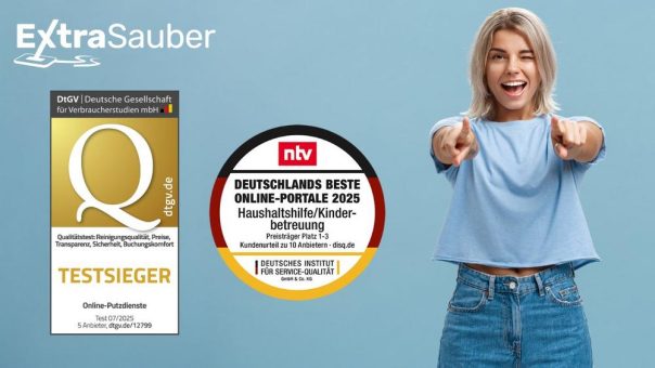 ExtraSauber.de ist beste Onlineplattform für Reinigungen in Deutschland