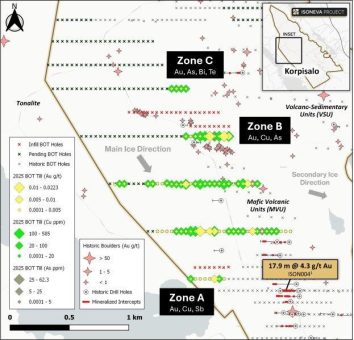 Nordique Resources identifiziert mehrere Multi-Element-Anomalien bei BOT-Bohrungen auf dem Goldprojekt Isoneva in Zentralfinnland