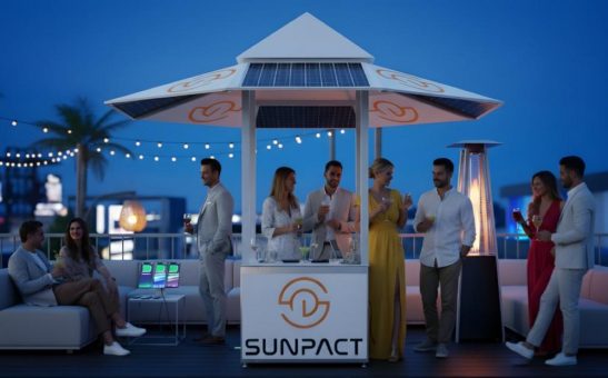 Designorienterterr Solarsonnenschirm Solarbrella überzeugt in den USA