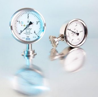 Hygienic-Plattenfedermanometer auch mit ATEX-Ausführung