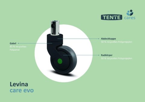 TENTE präsentiert seine erste recycelte Rolle für die Medizintechnik