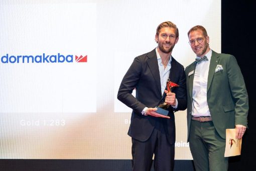dormakaba gewinnt in der Kategorie „Sicherheitstechnik und Zutrittskontrollsysteme“ den Architects‘ Darling® Award in Gold