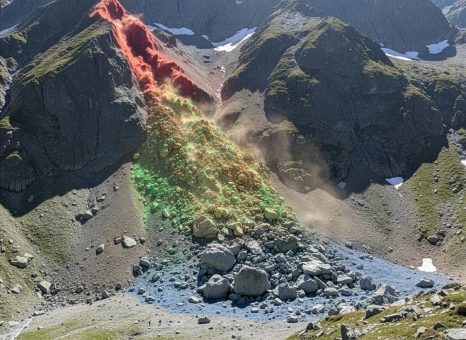 Schutz vor Gesteinslawinen mit Hilfe von Computer-Simulation