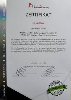 CIBORIUS startet mit eigenem Roboterführerschein