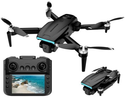 Simulus Faltbare RC-GPS-Drohne GH-725 mit 4K-Kamera, 4,5″-Display-Fernsteuerung