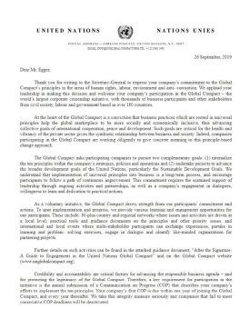 Egger PowAir Cleaning GmbH verwirklicht weiterhin die Ziele von United Nations Global Compact