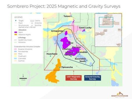 Coppernico initiiert groß angelegtes Geophysikprogramm im Projekt Sombrero