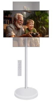 auvisio Mobiler Smart-Bildschirm ST-238 V2 mit 23,8″, Android 13, HDMI, Akku, Touch, USB