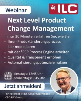 Neues ILC-Webinar: „Next Level Product Change Management“