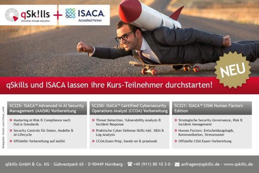 qSkills™ erweitert ISACA™-Portfolio: AAISM, CCOA & CISM Human Factors