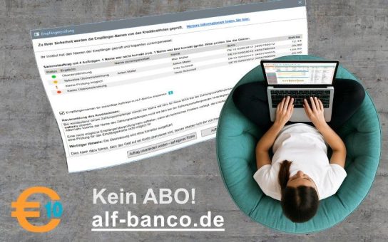 So funktioniert die Empfängerprüfung in ALF-BanCo 10 Homebanking