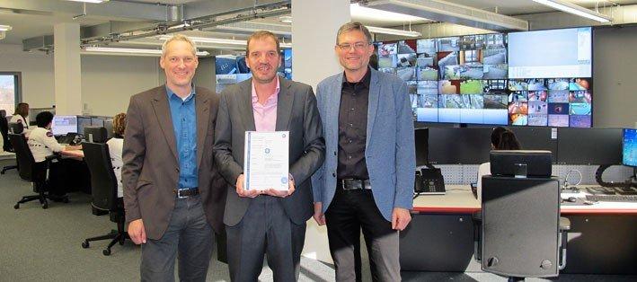 TÜV SÜD zertifiziert Alarmempfangsstelle von SOS Surveillance SA in der Schweiz