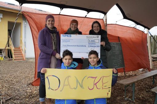 5.000 Euro für regionale Bildung: PKS spendet an Freie Naturschule Ravensburg
