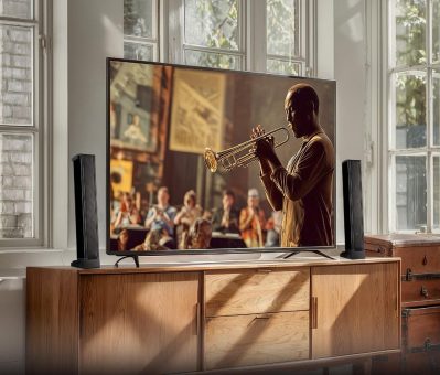 auvisio 2.2-Soundbar MSX-720.bt für TV-Geräte, teilbar, Dual-Subwoofer, Bluetooth, 180 Watt