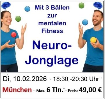 Workshop Neuro-Jonglage am Dienstag, 10. Februar 2026 (18:30 Uhr) in München