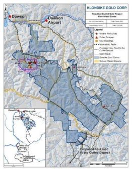 Klondike Gold durchteuft in der Zone Lone Star 28,67 g/t Au über 0,5 Meter und 23,74 g/t Au über 1,0 Meter innerhalb von 1,06 g/t Au über 32,5 Meter