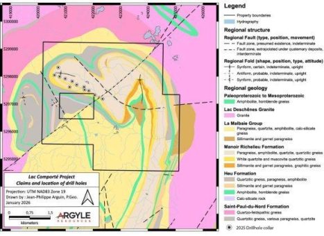 Argyle Resources schließt 2.287 Meter umfassende Bohrkampagne auf dem Siliziumdioxidprojekt Lac Comporté ab