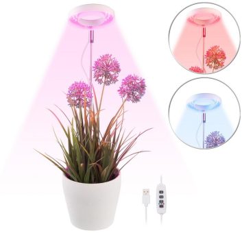 Lunartec Höhenverstellbare Vollspektrum-LED-Pflanzenlampe mit 48 LEDs