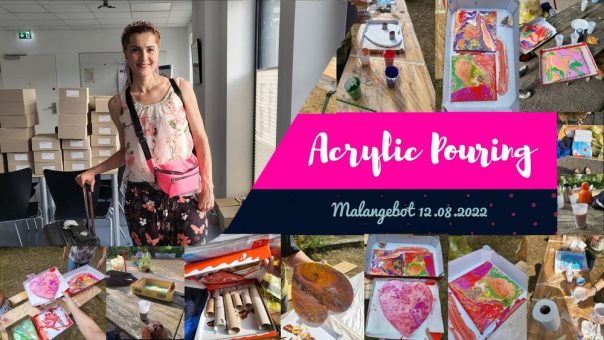 Acrylic Pouring Malangebot mit Künstlerin Anna Pianka von Designsie für Frauen aus dem Hannover Stadtteil Hainholz am 12.08.2022