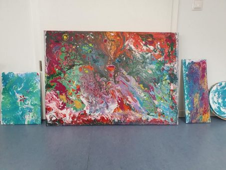 Acryl Pouring für Frauen mit Künstlerin Anna Pianka von Designsie am 29.07.2022