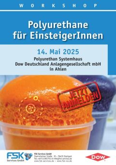 Jetzt anmelden: FSK-Workshop Polyurethane für EinsteigerInnen
