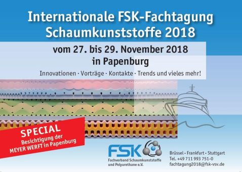 Anmeldung zur Internationalen FSK-Fachtagung Schaumkunststoffe