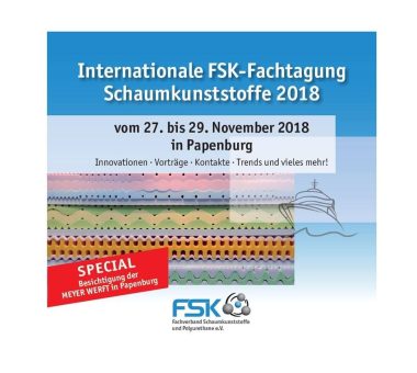 FSK lädt zur Internationalen Fachtagung Schaumkunststoffe 2018 ein