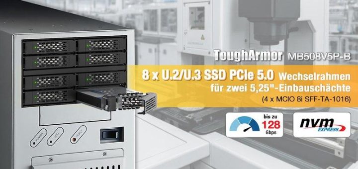 Verwandeln Sie zwei 5,25″ Schächte in ein Hochleistungs-NVMe-Speicherarray