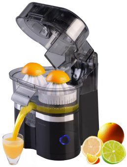 Rosenstein & Söhne Akku-Doppelentsafter, kabellos, BPA-frei, USB-C, 2.000 mAh