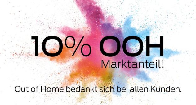 Zielmarke 10 Prozent: Out of Home liefert