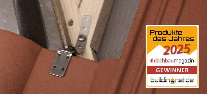 Optimierte Grat- und Kehlklammern 512 + 513