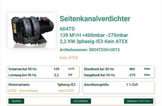 Effiziente Luftförderung für Abwasser- und Schlammreinigung: FPZ Seitenkanalverdichter K04TD