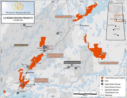 Trident durchteuft 5,73 g/t Au auf 15,0 m, einschließlich 9,35 g/t Au auf 7,0 m, sowie 15,05 g/t Au auf 2,0 m unterhalb der historischen Mineninfrastruktur auf dem Goldprojekt Contact Lake in Nord-Saskatchewan