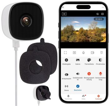 7links WLAN-IP-Fenster-Kamera IPC-920 mit 2K, 3 MP, App, Nachtsicht in Farbe, USB