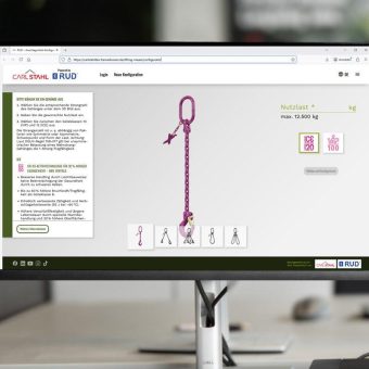 Carl Stahl präsentiert neuen Anschlagketten-Konfigurator