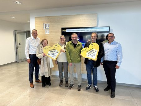 LEONHARD WEISS spendet 14.500 EUR aus der Weihnachtstombola an soziale Organisationen in Crailsheim