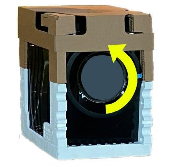 Wabenpappe ersetzt Styropor bei Waschmaschinenverpackung